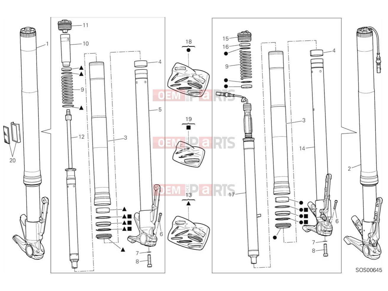 DUCATI 2019 Multistrada 1260 S FRONT FORK