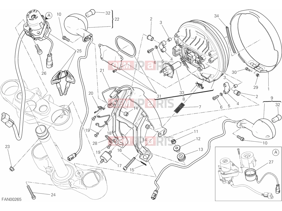 DUCATI 2015 Scrambler Classic HEADLIGHT