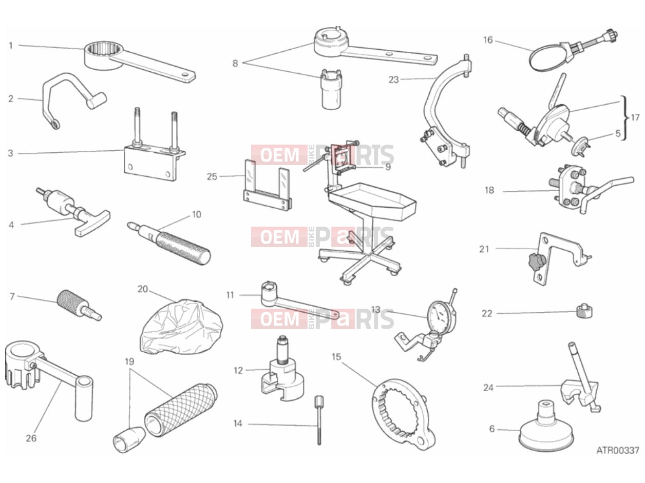 DUCATI 2018 Scrambler Desert Sled WORKSHOP SERVICE TOOLS, ENGINE