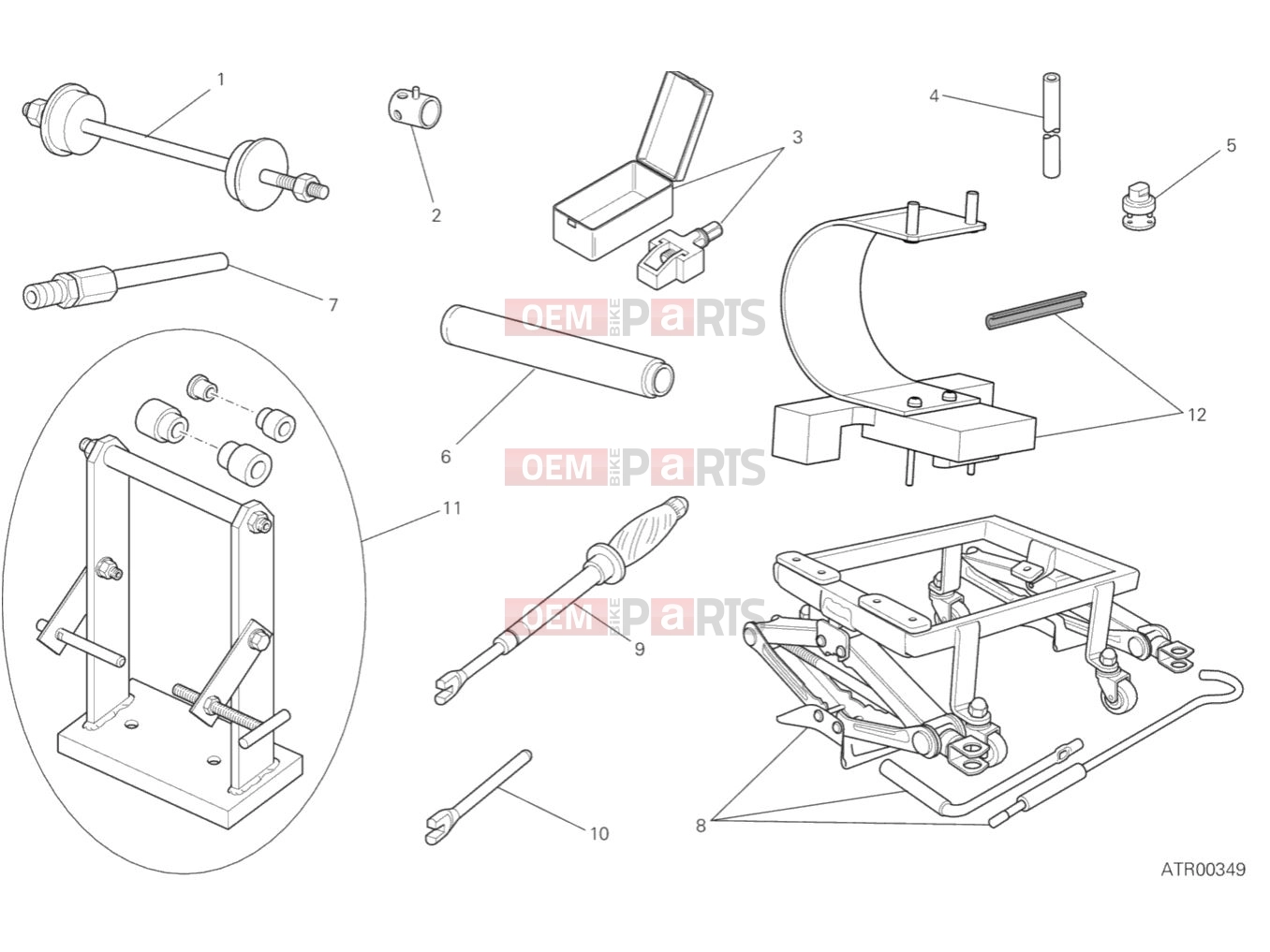 DUCATI 2019 Scrambler Cafe Racer WORKSHOP SERVICE TOOLS (FRAME)
