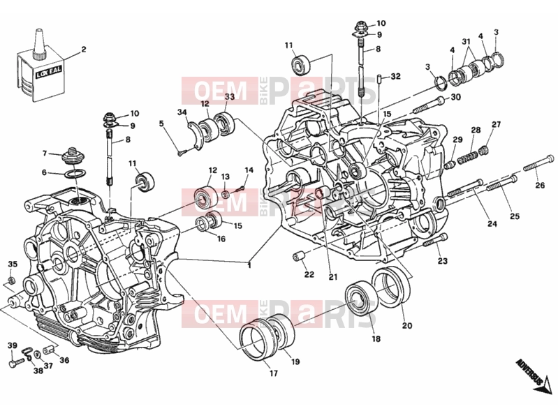 DUCATI 1997 Monster 400 CRANKCASE » ENGINE CASE