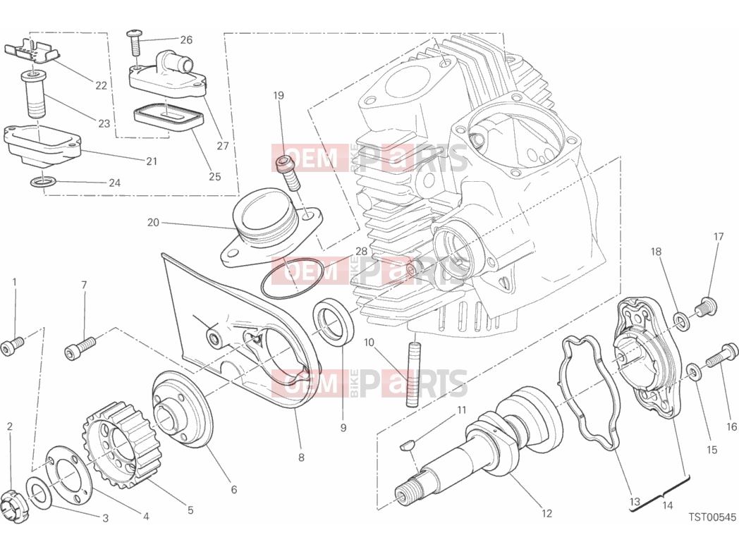 HEAD HORIZONTAL - DISTRIBUTION - Ducati Scrambler Classic 2016