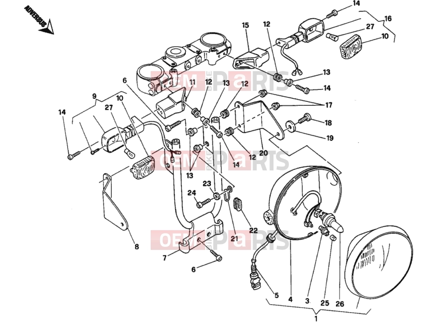 DUCATI 1996 Monster 600 HEADLIGHT » LIGHTING SYSTEM