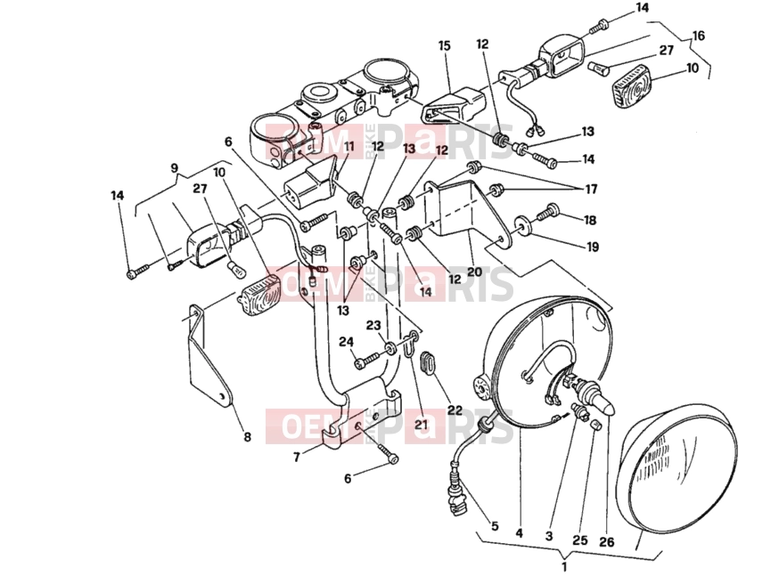 DUCATI 1996 Monster 750 HEADLIGHT » LIGHTING SYSTEM