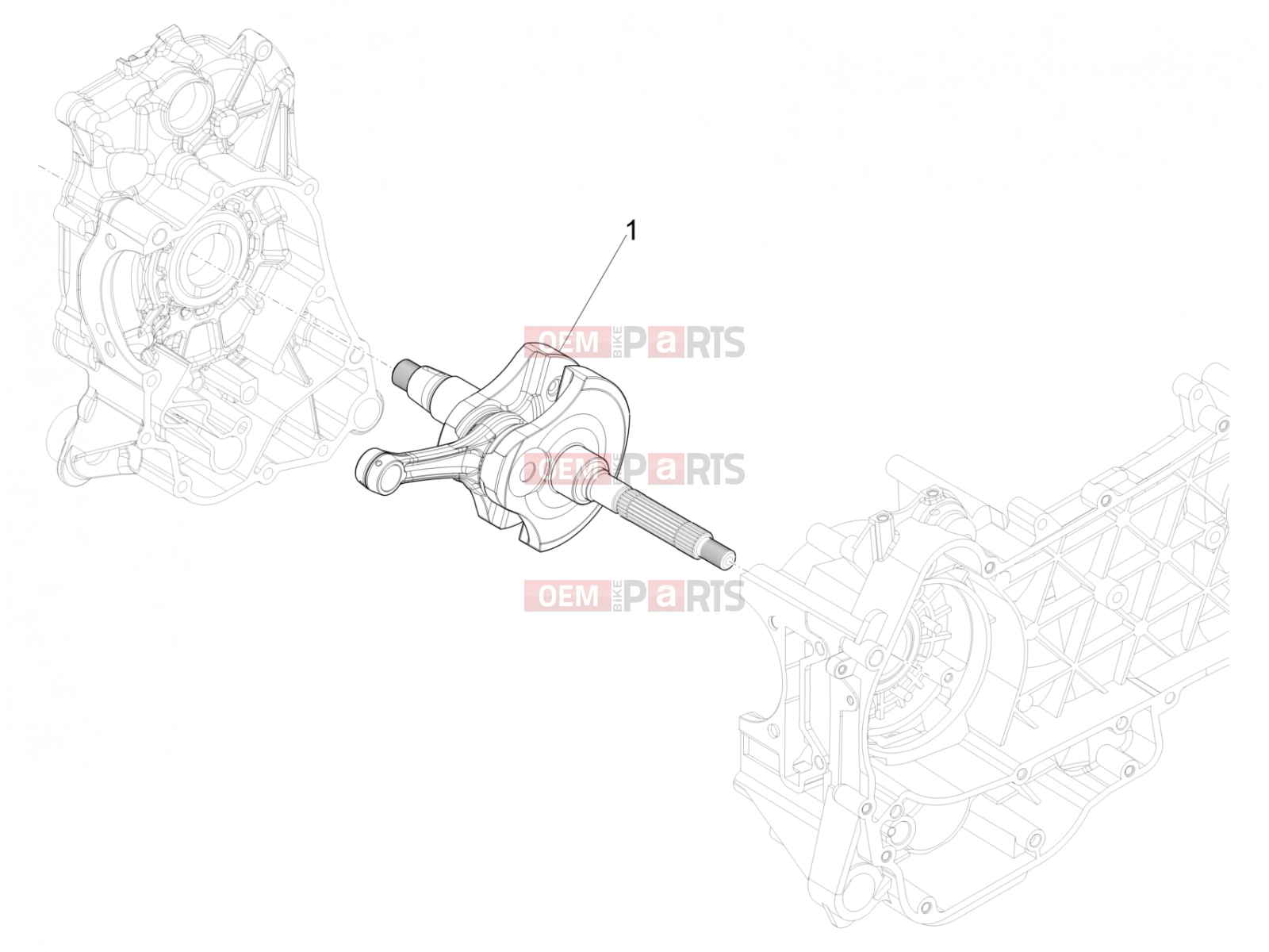 Engine » Cranckshaft - Piaggio Beverly 400 Deep Black E5 (EU) 2023