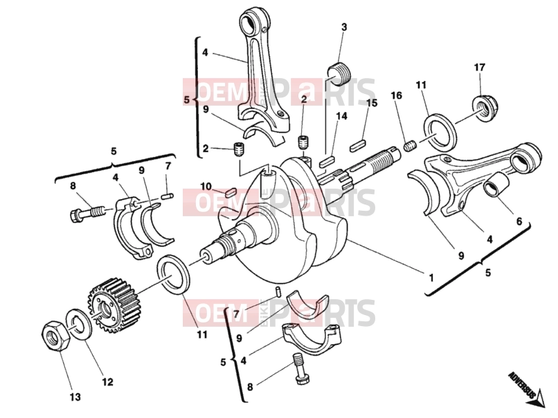 DUCATI 1995 Monster 400 CRANKSHAFT » ENGINE CASE