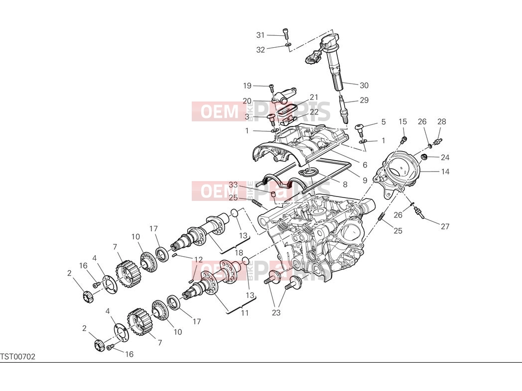 DUCATI 2025 Desert X Vertical head timing system