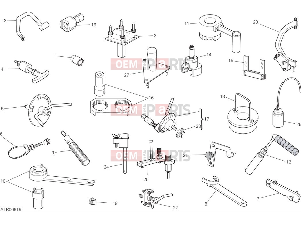 DUCATI 2025 Desert X Rally Workshop service tools - engine