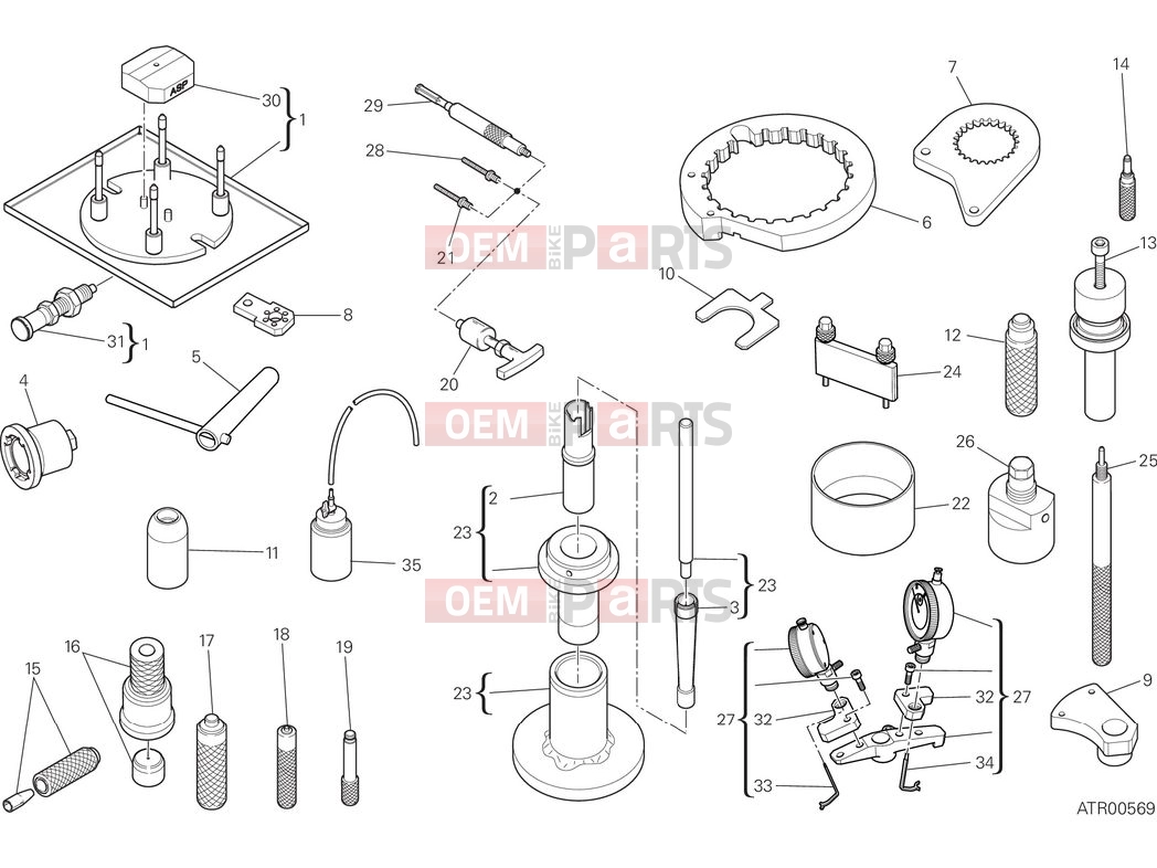DUCATI 2025 Panigale V2 Workshop service tools - engine (1)