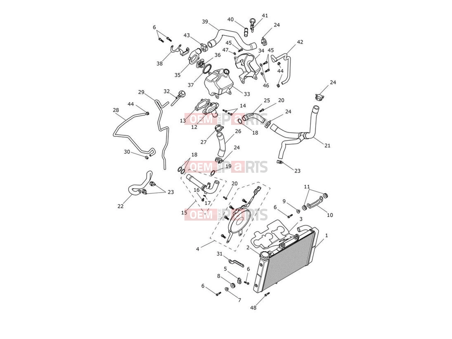 Triumph 2023 Trident 660 Cooling System