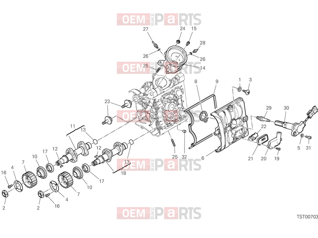 DUCATI 2025 Monster Plus Horizontal head timing system