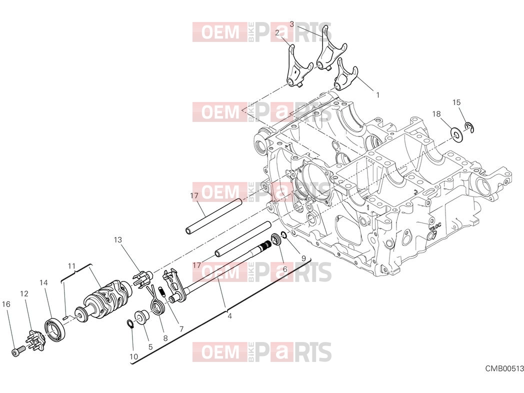 Shift cam & fork - Ducati Multistrada V4 2025