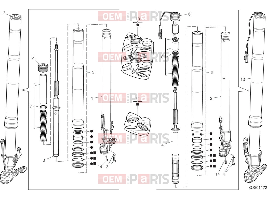 DUCATI 2025 Multistrada V2 S Front fork