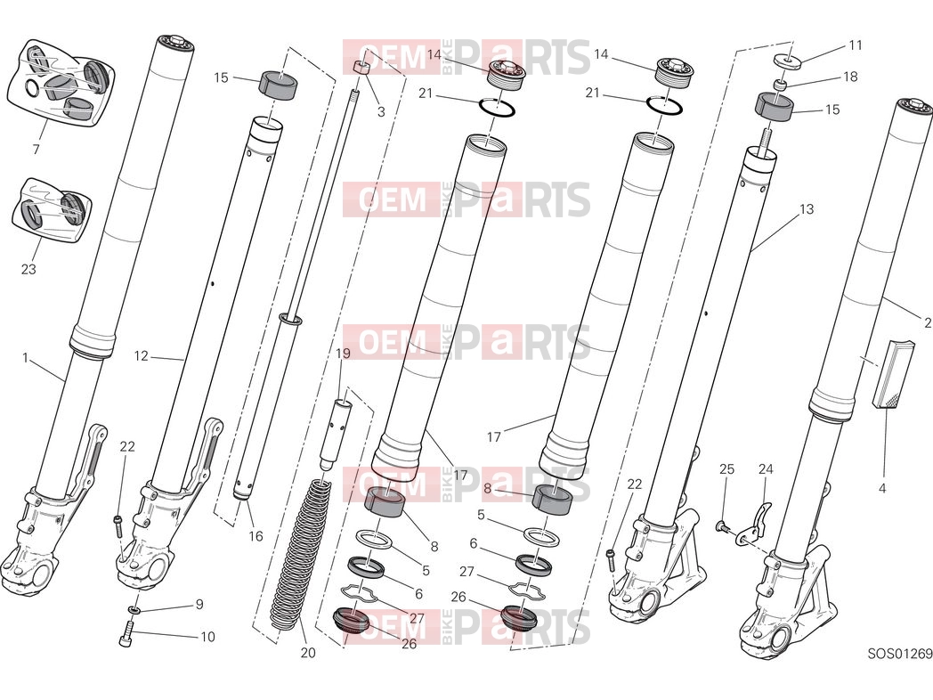 DUCATI 2025 Scrambler Nightshift Front fork