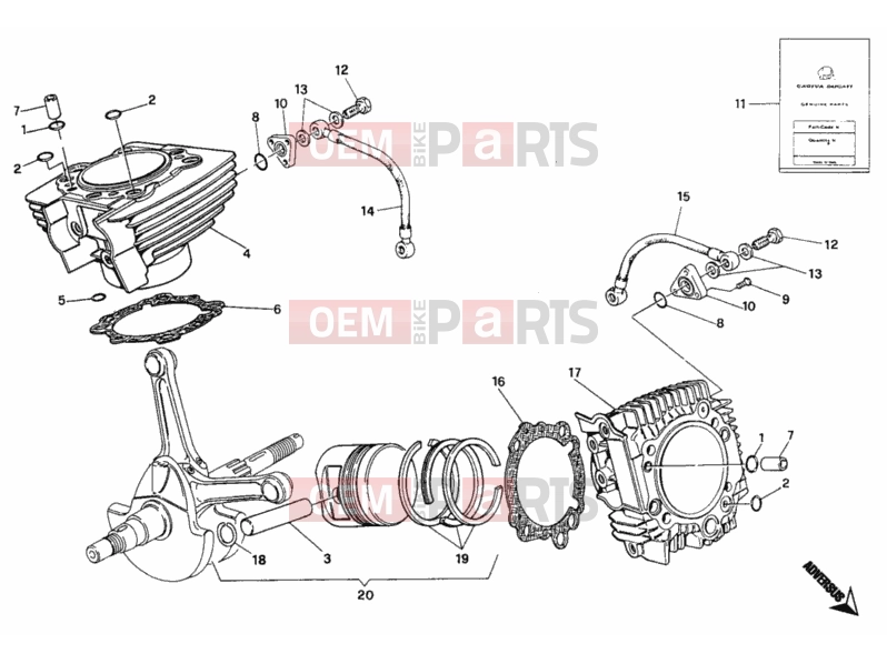 DUCATI 1994 Monster 900 CYLINDER - PISTON » ENGINE CASE
