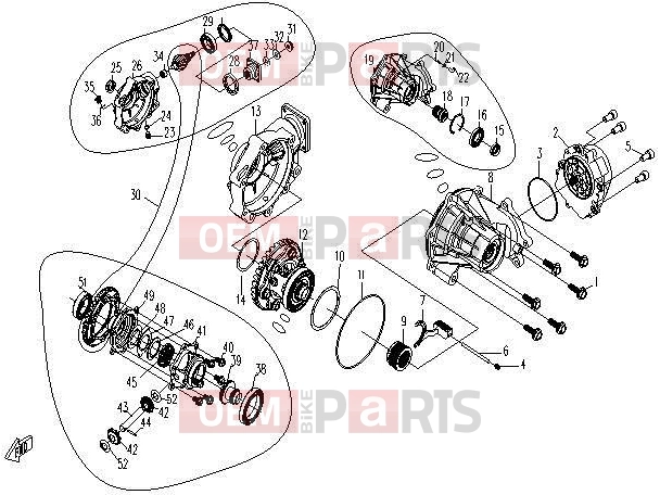 CFMOTO 2012 UTV UFORCE 600 (CF600-5) FRONT AXLE