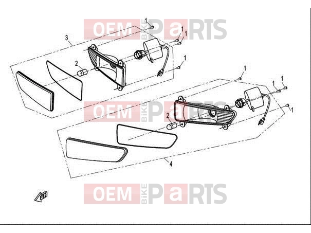 CFMOTO 2013 UTV UFORCE 600 (CF600-5) FRONT TURN LIGHT