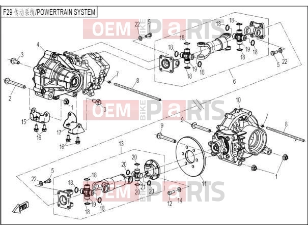 CFMOTO 2014 UTV UFORCE 600 (CF600-5) DRIVE SYSTEM