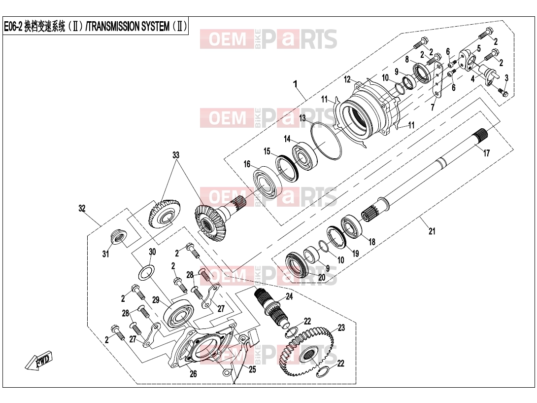 CFMOTO 2018 UTV UFORCE 800 (CF800UU-A) TRANSMISSION SYSTEM (2) - E06-2