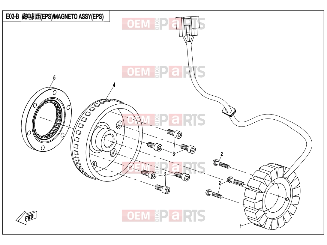 CFMOTO 2025 SSV ZFORCE 950 (CF1000STR-3L) MAGNETO ASSY.(EPS) - E03