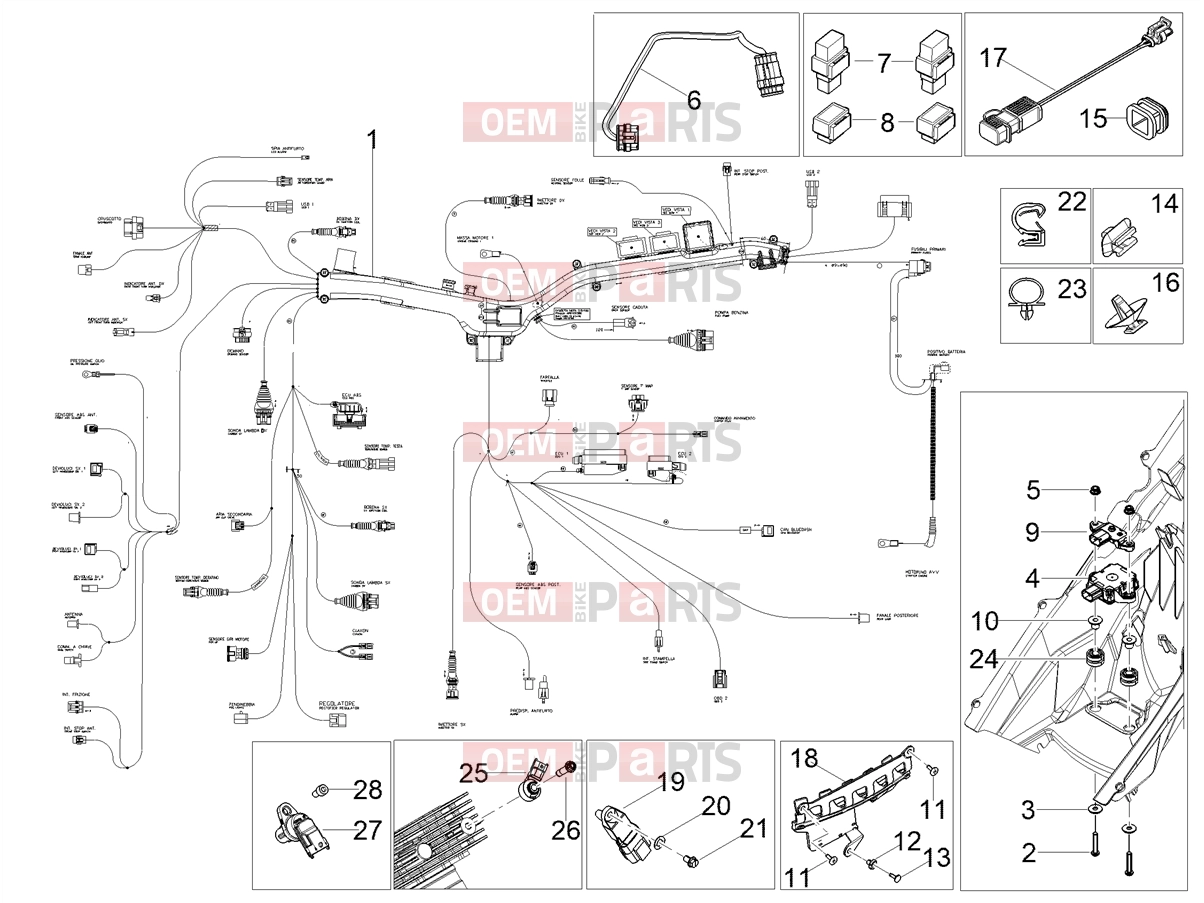 Electrical systems » Central electrical system - Motoguzzi V85 TT (EU) 2026