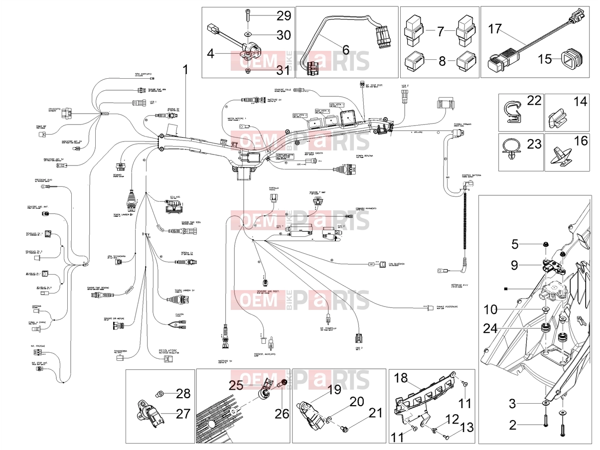 MOTOGUZZI V85 TT Strada (EU) Electrical systems » Central electrical system