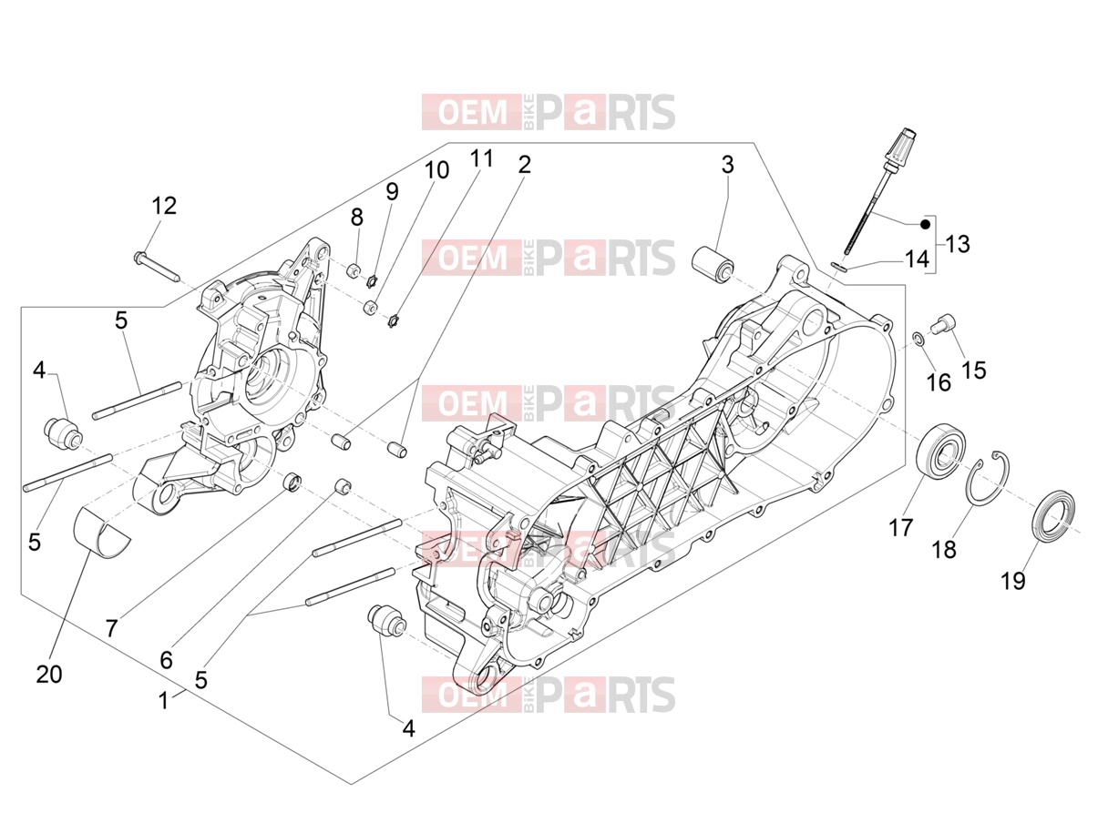 PIAGGIO NRG Power DD Engine » Crankcase