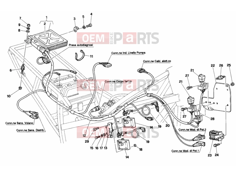 DUCATI 1990 907 I.E. ENGINE CONTROL UNIT » HANDLE BAR