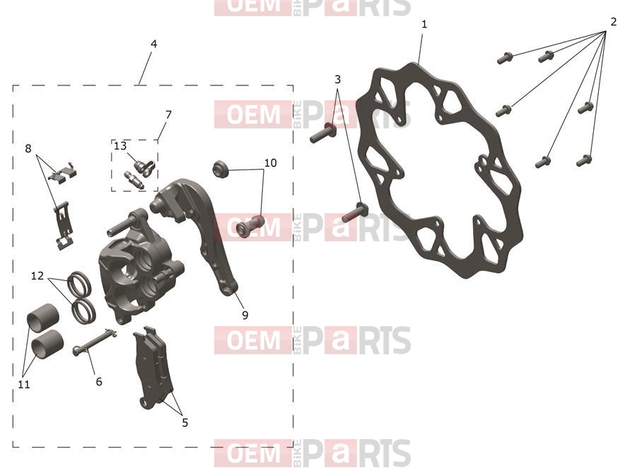 Front Caliper & Discs - Triumph TF250-E 2025