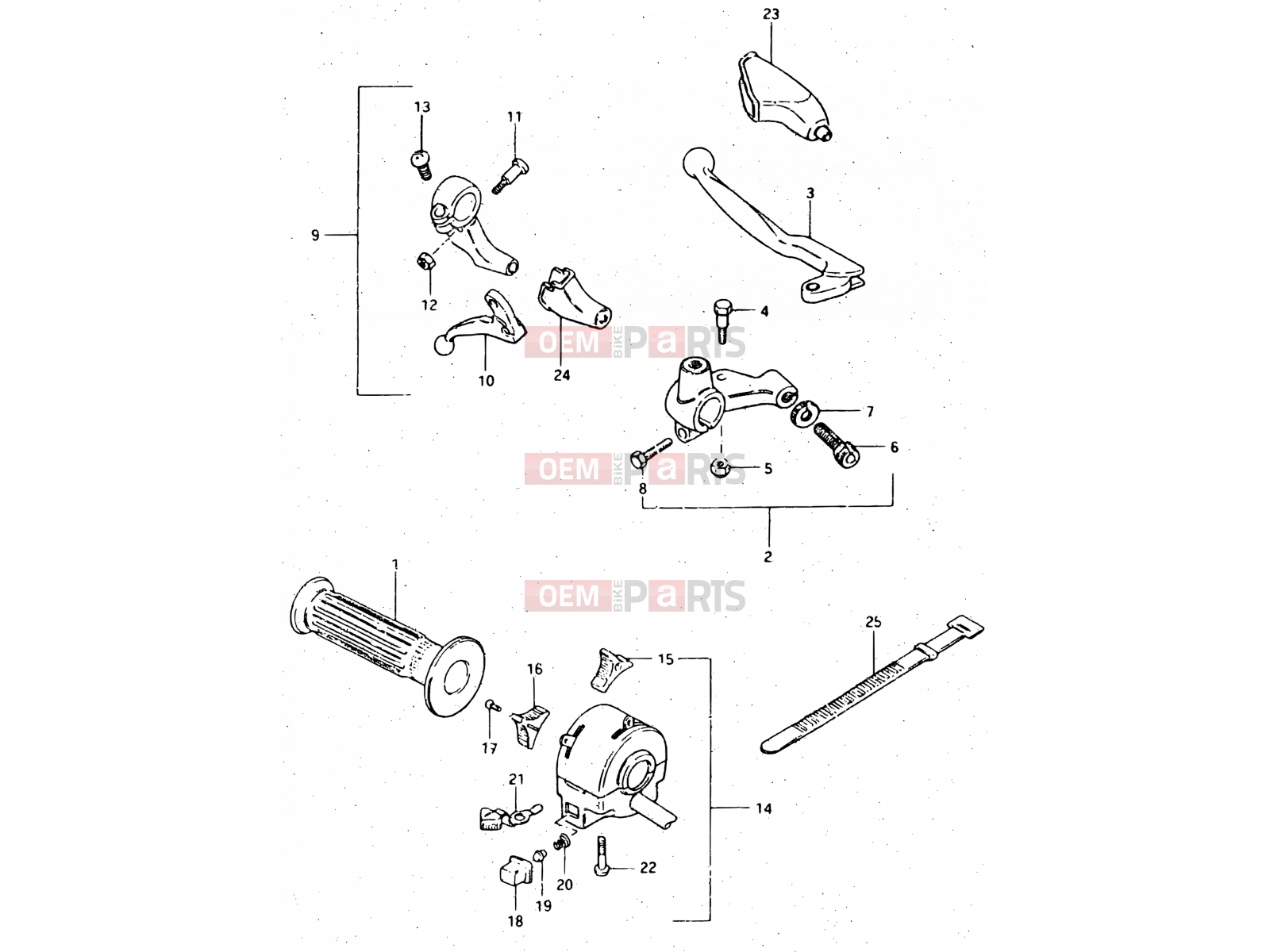58 - LEFT HANDLE SWITCH - Suzuki DR500S D (1983)