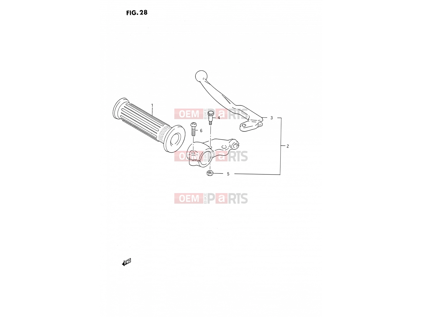 SUZUKI DS80 H (1987) (E24) 28 - LEFT HANDLE SWITCH