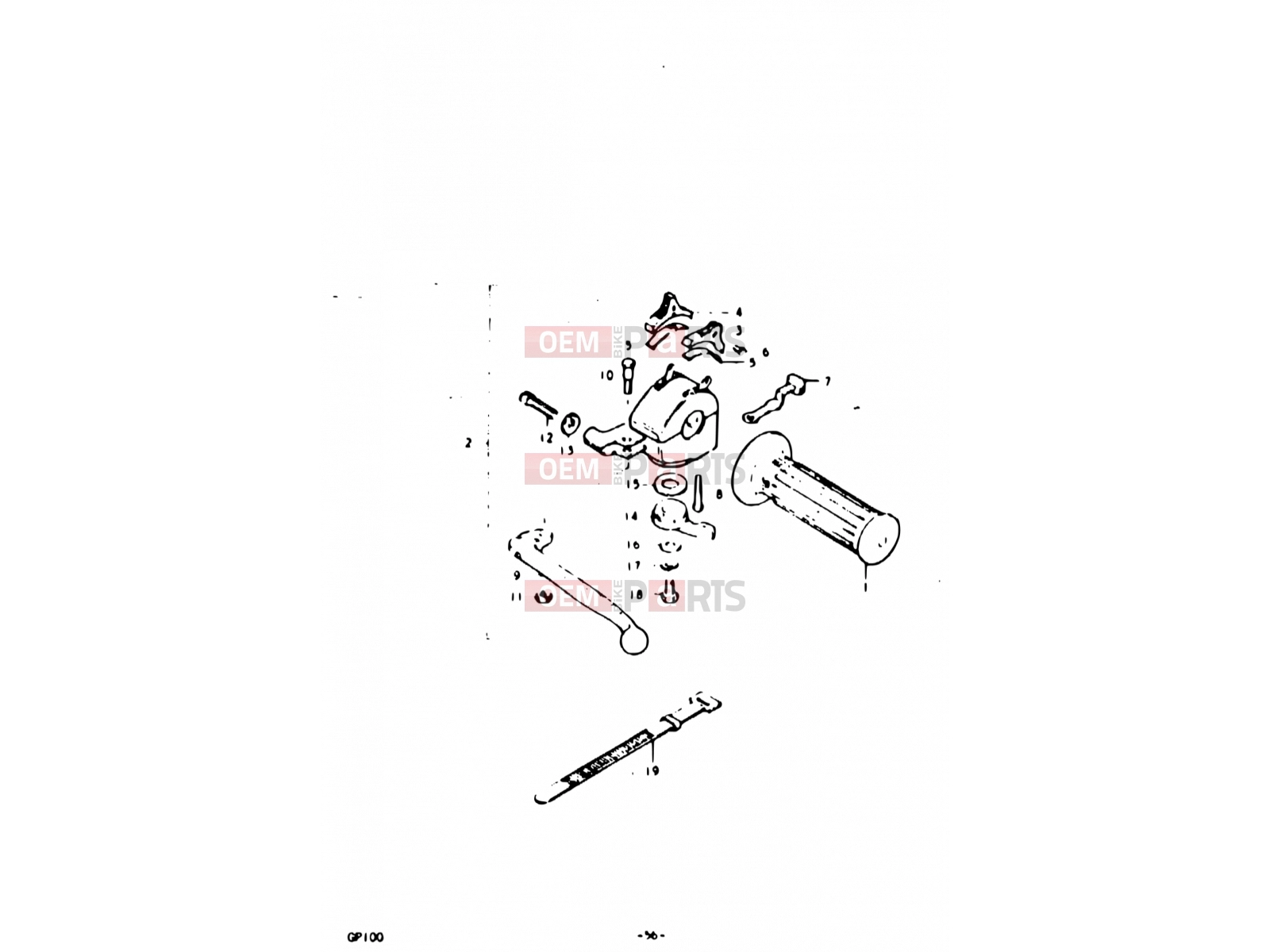 SUZUKI GP100 C (1978) 56 - LEFT HANDLE SWITCH