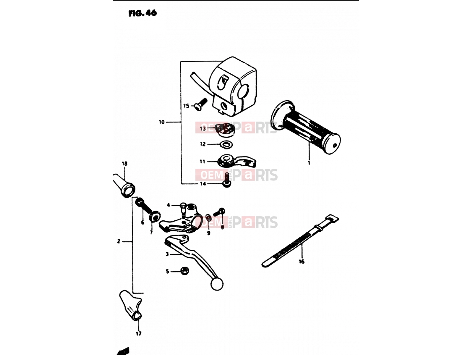 46 - LEFT HANDLE SWITCH - Suzuki GS1100G E (1984)