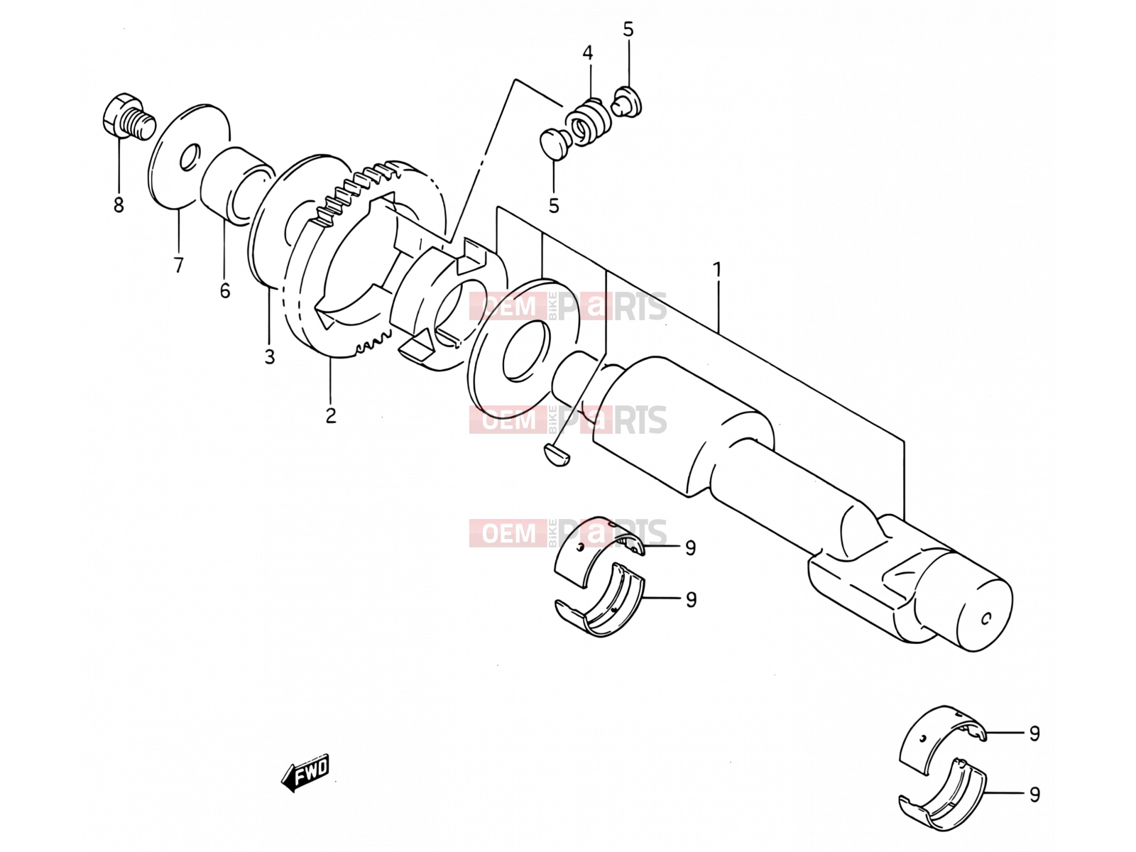 SUZUKI GS500E M (1991) (E28) 8 - CRANKSHAFT BALANCER