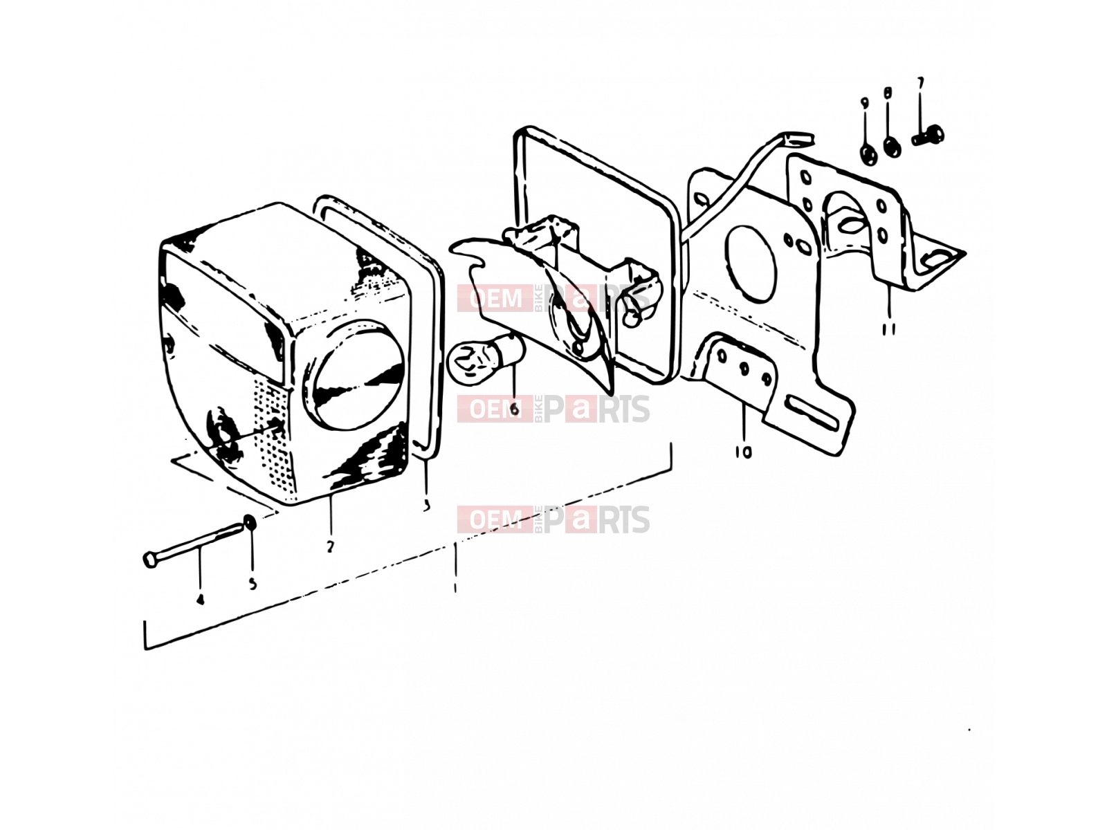 SUZUKI GT250 X (1999) 39 - REAR COMBINATION LAMP (E02, E04, E16, E21, E25)