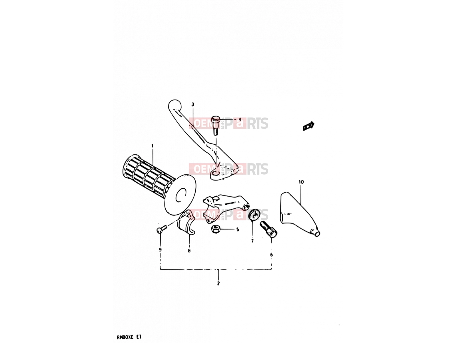 SUZUKI RM80X E (1984) 32 - LEFT HANDLE SWITCH