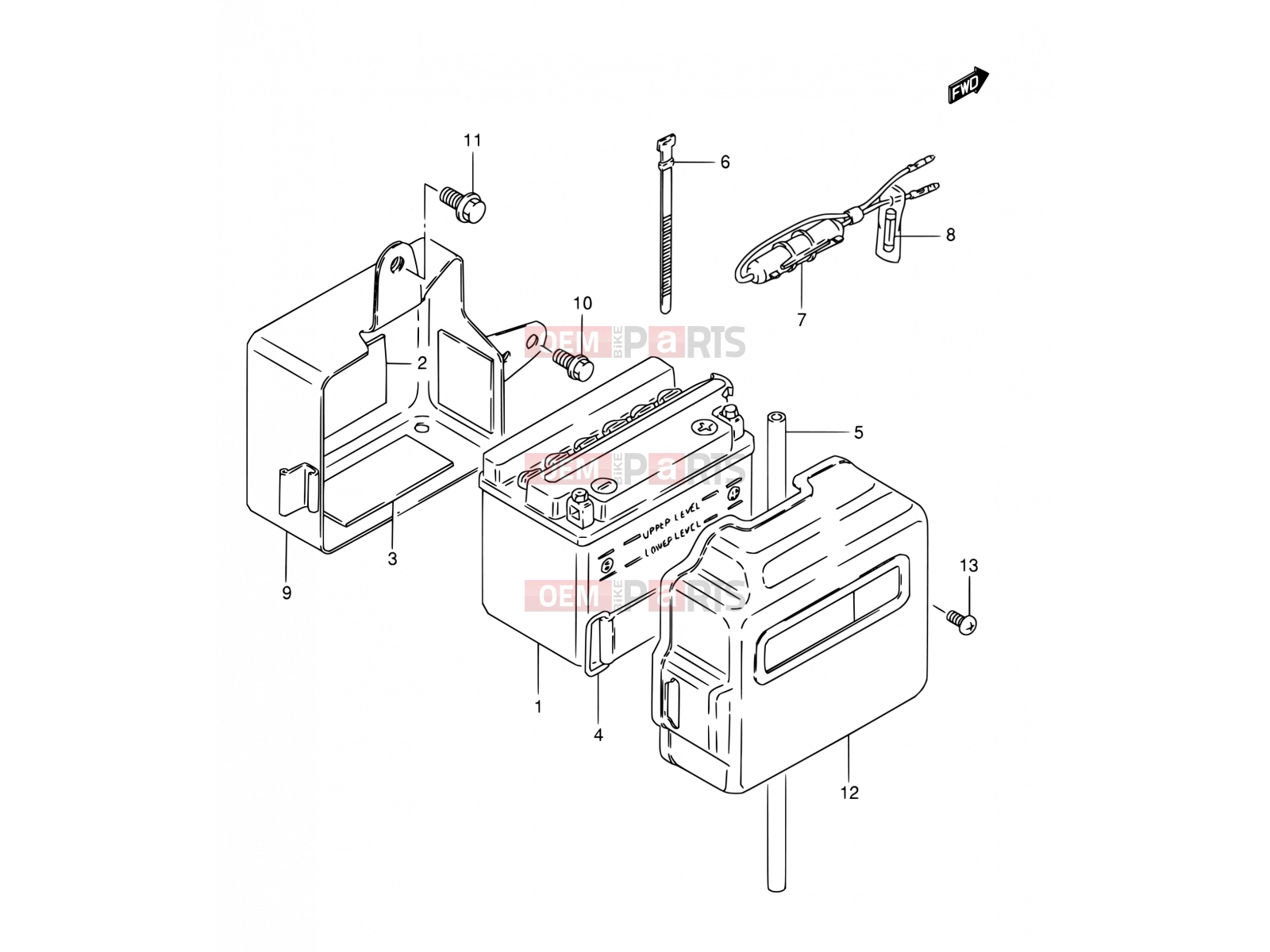 16 - BATTERY (E02, E04, E15, E17, E18, E21, MODEL R P09) - Suzuki TS125ER Z (1982)