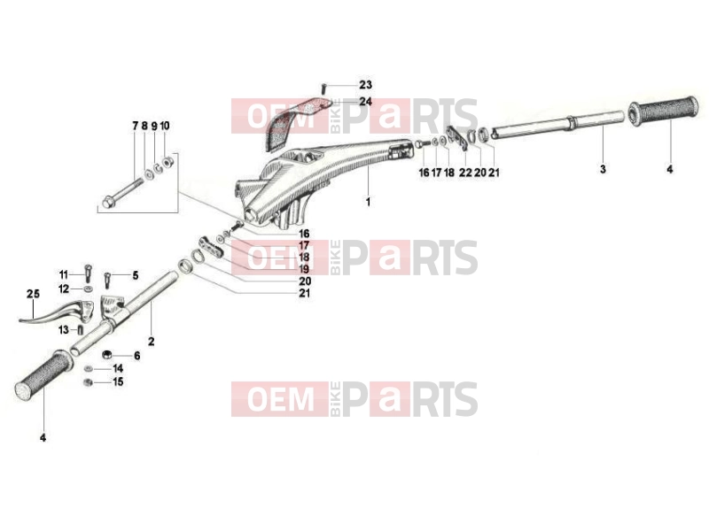 HANDLEBARS/STEERING » HANDLEBARS - MASTER CIL. - Ape MP 601 Classic 2006-2013