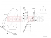 BMW Motorrad BMW 2002 R-Models 4V R 850 R 94 (0401,0406) Windshield, official vehicles only