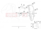 Textile wind deflector, rear - BMW Motorrad C1 (0191) 2003