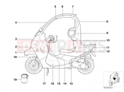 Painted parts 774 graphit - BMW Motorrad C1 (0191) 2003