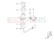 Ignition switch and mounting parts - BMW Motorrad C1 (0191) 2003