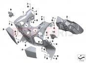 BMW Motorrad BMW 2016 C-Models C evolution (0C03) Leg shield, storage compartment