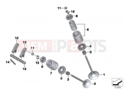 Valves with springs - BMW Motorrad S 1000 RR 15 (0D10,0D21) 2016