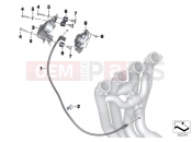 Servo, exhaust flap, interference pipe - BMW Motorrad S 1000 RR 15 (0D10,0D21) 2016