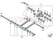 Pivot assembly components - BMW Motorrad S 1000 RR 15 (0D10,0D21) 2016