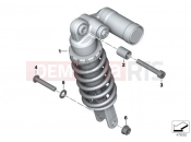 Spring strut, rear - BMW Motorrad S 1000 RR 15 (0D10,0D21) 2016