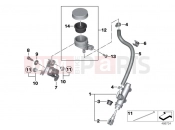 Rear brake master cylinder w container - BMW Motorrad S 1000 RR 15 (0D10,0D21) 2016