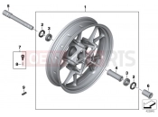 Cast rim, front - BMW Motorrad S 1000 RR 15 (0D10,0D21) 2016