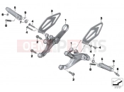 Footrest, front - BMW Motorrad S 1000 RR 15 (0D10,0D21) 2016